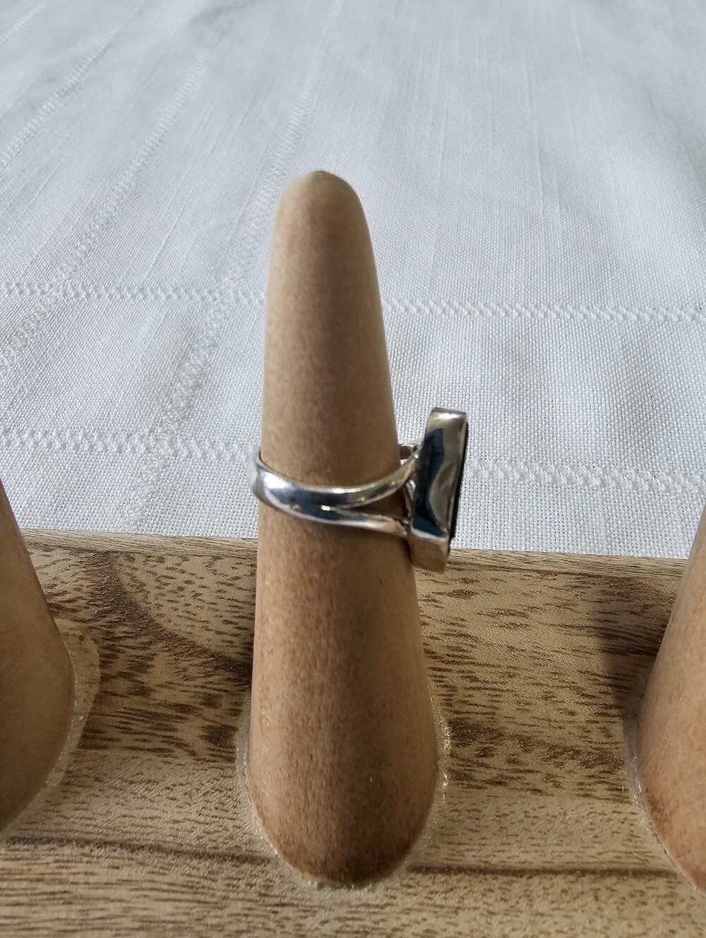 Sterling Silver .925 Black Tourmaline Ring - Size 5 - Picture 2 of 8